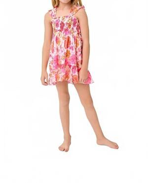 NEW LILLY PULITZER girl's mini hadly dress in resort white pansy fansy